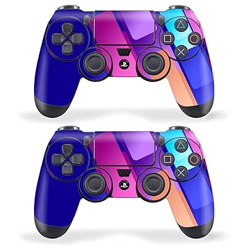 Techfit Pack of 2 Skin for Sony Playstation 4 , PS4 Slim , PS4 Pro DualShock Remote Wireless Controller - Color Bricks