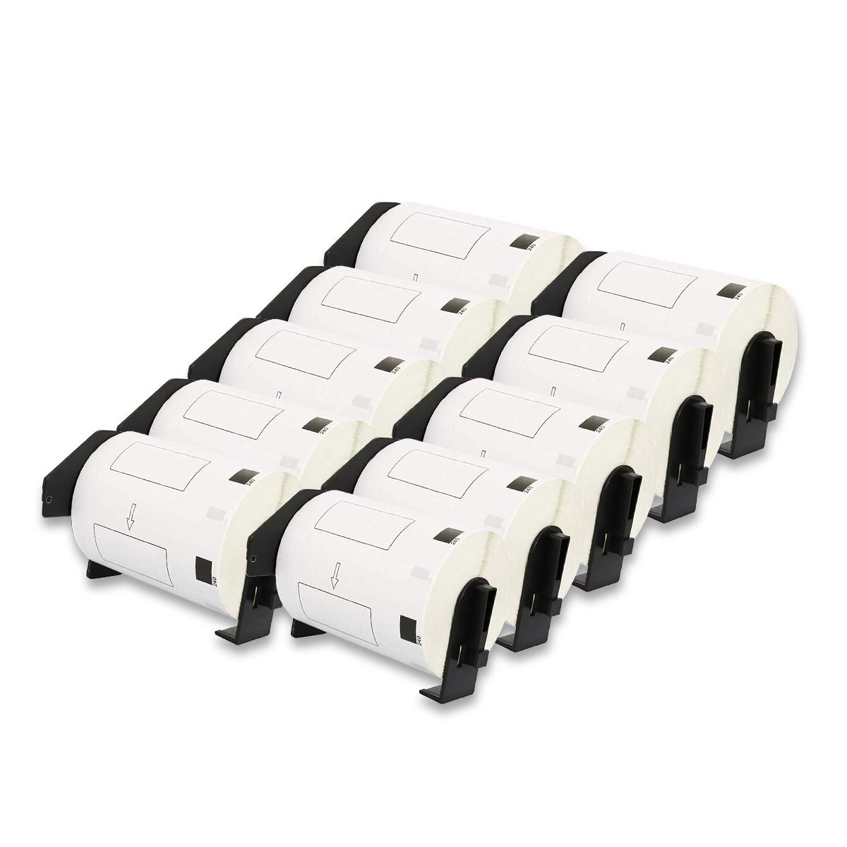 DOREE 10 Rotoli DK-11241 Etichetta di Trasporto, compatibili con Brother-DK11241, 102 x 152 mm, per stampanti di etichette Brother QL-1050,QL-1060N,QL-1100,QL-1110NWB(200 etichette per rotolo)