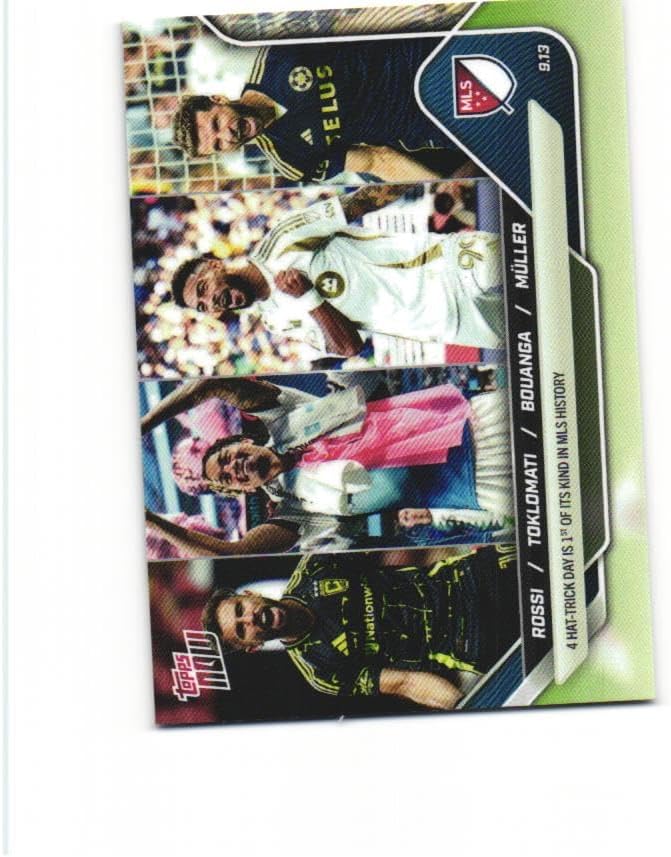 DIEGO ROSSI Idan Toklomati DENIS BOUANGA Thomas Muller 2025 Topps Now MLS Soccer SP Hat Trick Card #MLS-4SP SHORT PRINT Columbus Crew Charlotte FC Los Angeles FC Vancouver Whitecaps FC