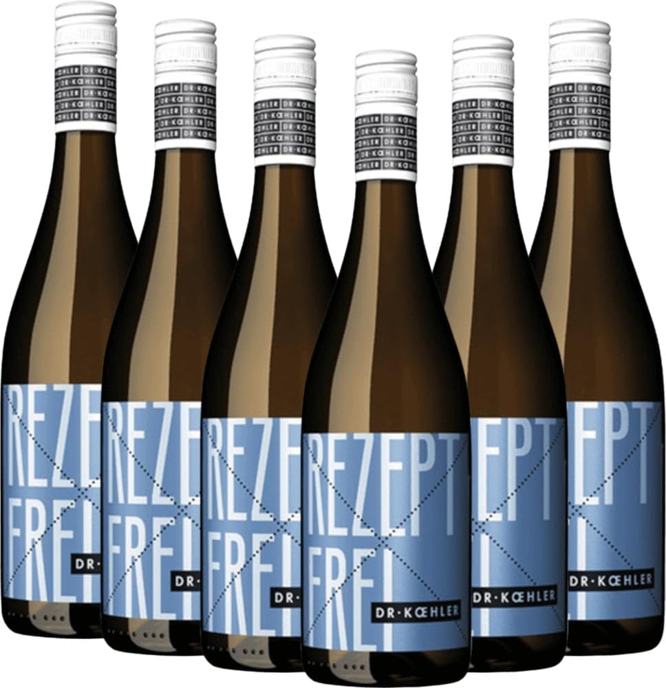 Rezeptfrei Secco alkoholfrei Dr. Koehler 6 x VINELLO Weinpaket (6 x 0,75l) inkl. VINELLO.weinausgießer