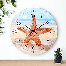 Wall Clock, Round Wooden Decorative Clocks, 40 cm Easy to Read Ticking for Home Office School