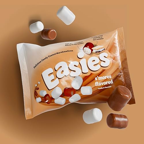 Miniatura 2 de Marshmallow Smores - Mini caramelos de malvaviscos saborizados, mezcla de chocolate cubierto y recubierto de vainilla, paquetes individuales, 1.97