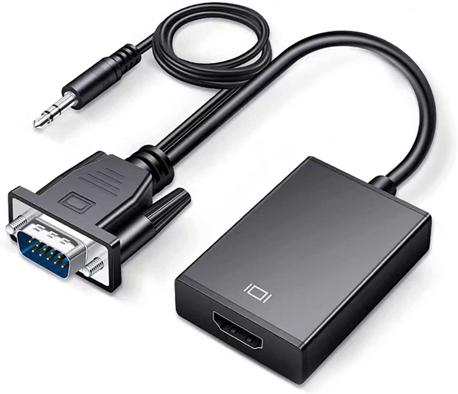 Convertidor de VGA a HDMI, Convertidor de Video de Sonido VGA Full HD