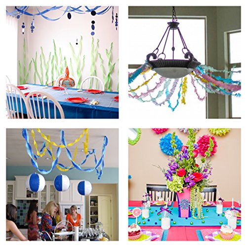 Biubee 12 Rolls Crepe Paper Decorations In 12 Colors- 82Ft Crepe Paper Decors For Birthday Party, Wedding, Festival Ornament, Assorted Color (1.77Inch) #TOP3