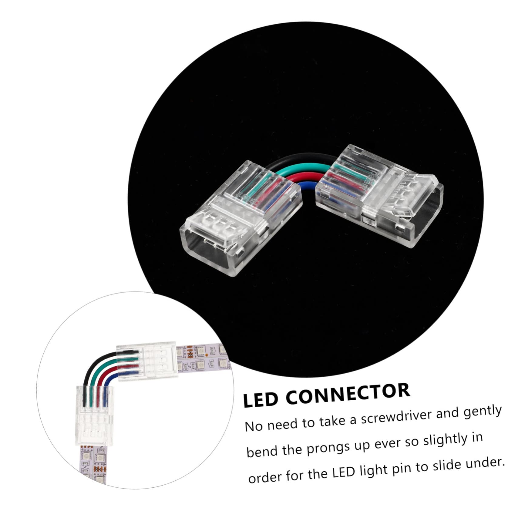 PRETYZOOM 40stücke Förmige Verbindungsadapter Für Rgb Solderless Steckverbinder Für Einfache Installation Und Schnelle Erweiterung Von Lichtleisten