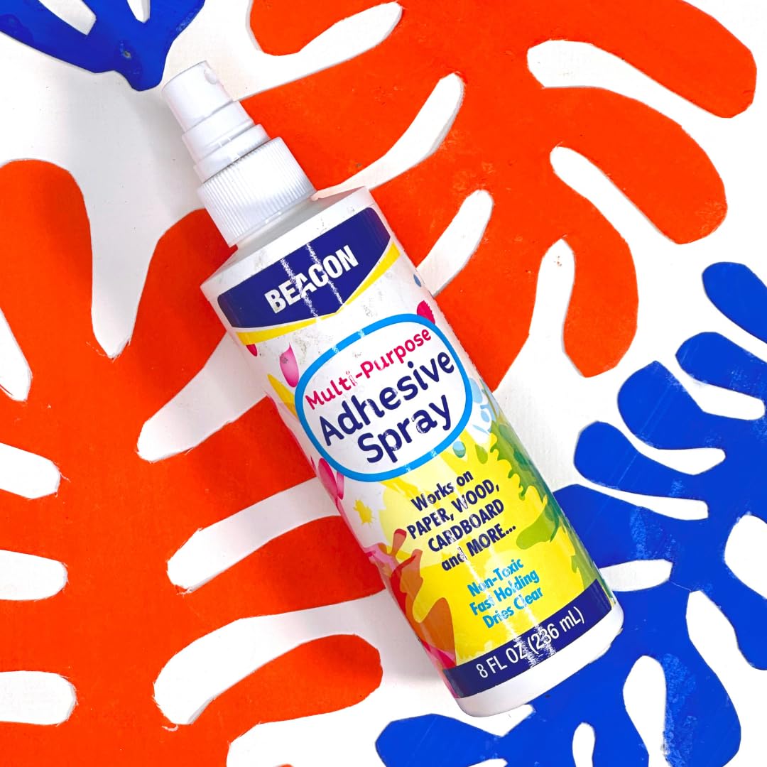 BEACON Fast-Holding, Non-Toxic Multi-Purpose Adhesive Spray for DIY Enthusiasts, Builders, Teachers and More, 2-Ounce