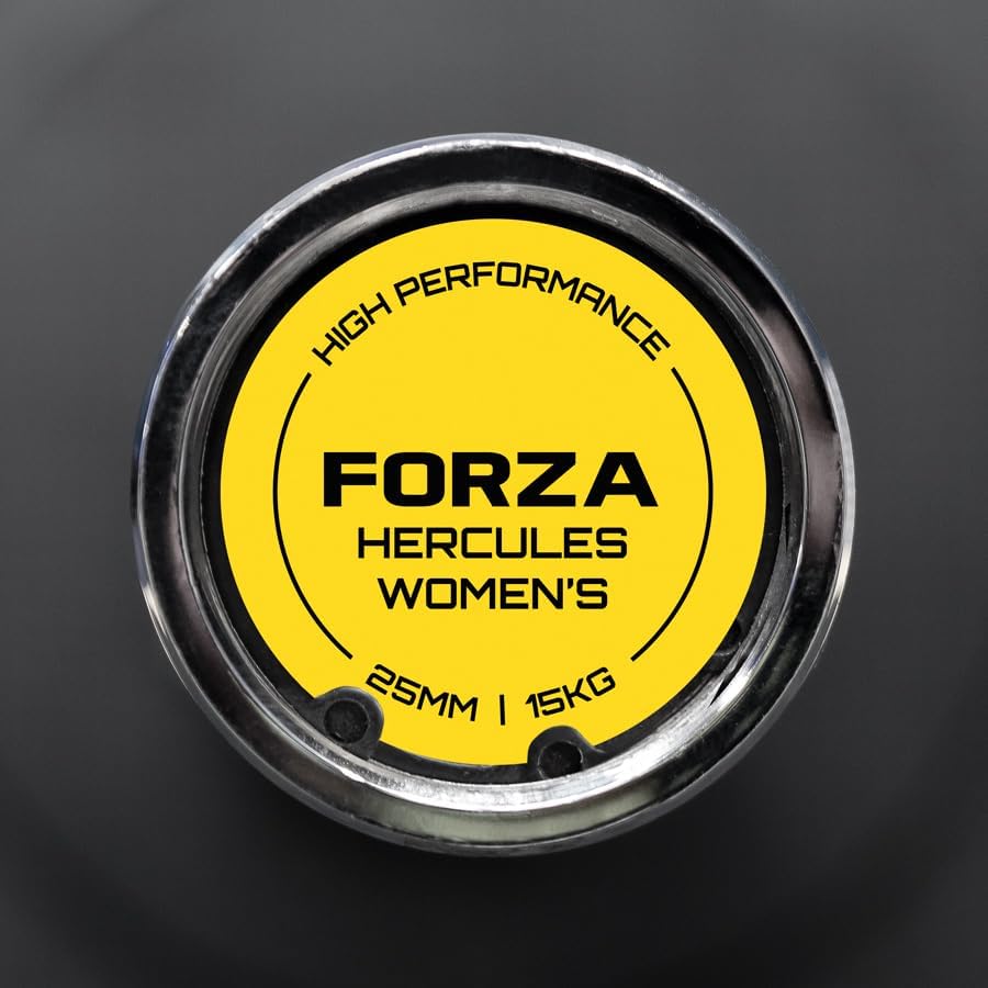 FORZA Women’s Olympic Barbell | 33lb Weightlifting Bar, 6.6ft Length, 551lb Capacity, 1in Grip & 2in Sleeves