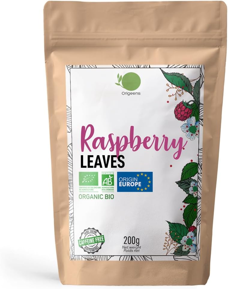 ORIGEENS Organic Raspberry Leaf Tea 200g | Organic Red Raspberry Leaf Tea Pregnancy, Feeding, Menstruations | Origin Europe