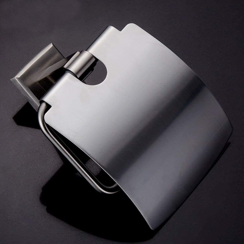 Toilet Paper Holder Made in Concise Stainless Steel with Phone Shelf Bathroom Fixture Accessories