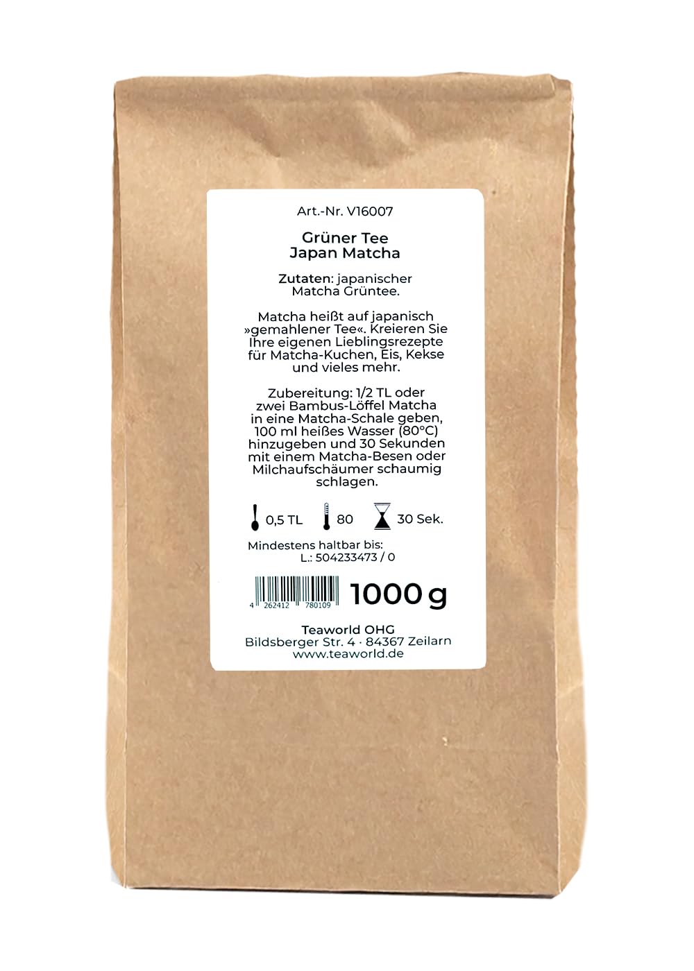 TEEPROJEKT - Japan Matcha Premium - Grüner Tee 1000g