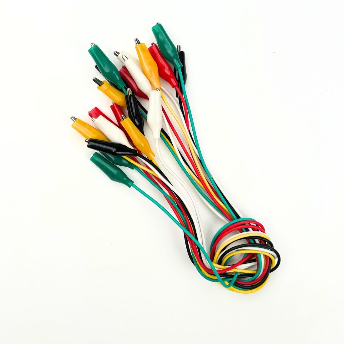 Yellow Tommy Alligator Clip Wire Set | Durable Multi-Purpose Test Leads for Electronics, DIY Projects & Circuit Prototyping (10 Pieces) - Image 3 thumbnail