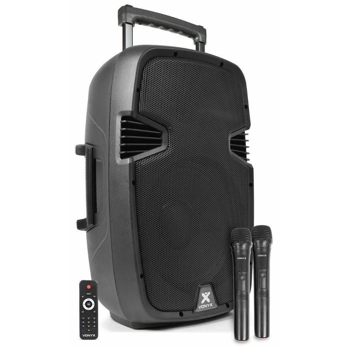Cassa altoparlante portatile con 2 microfoni e ricevitore bluethooth Melchioni