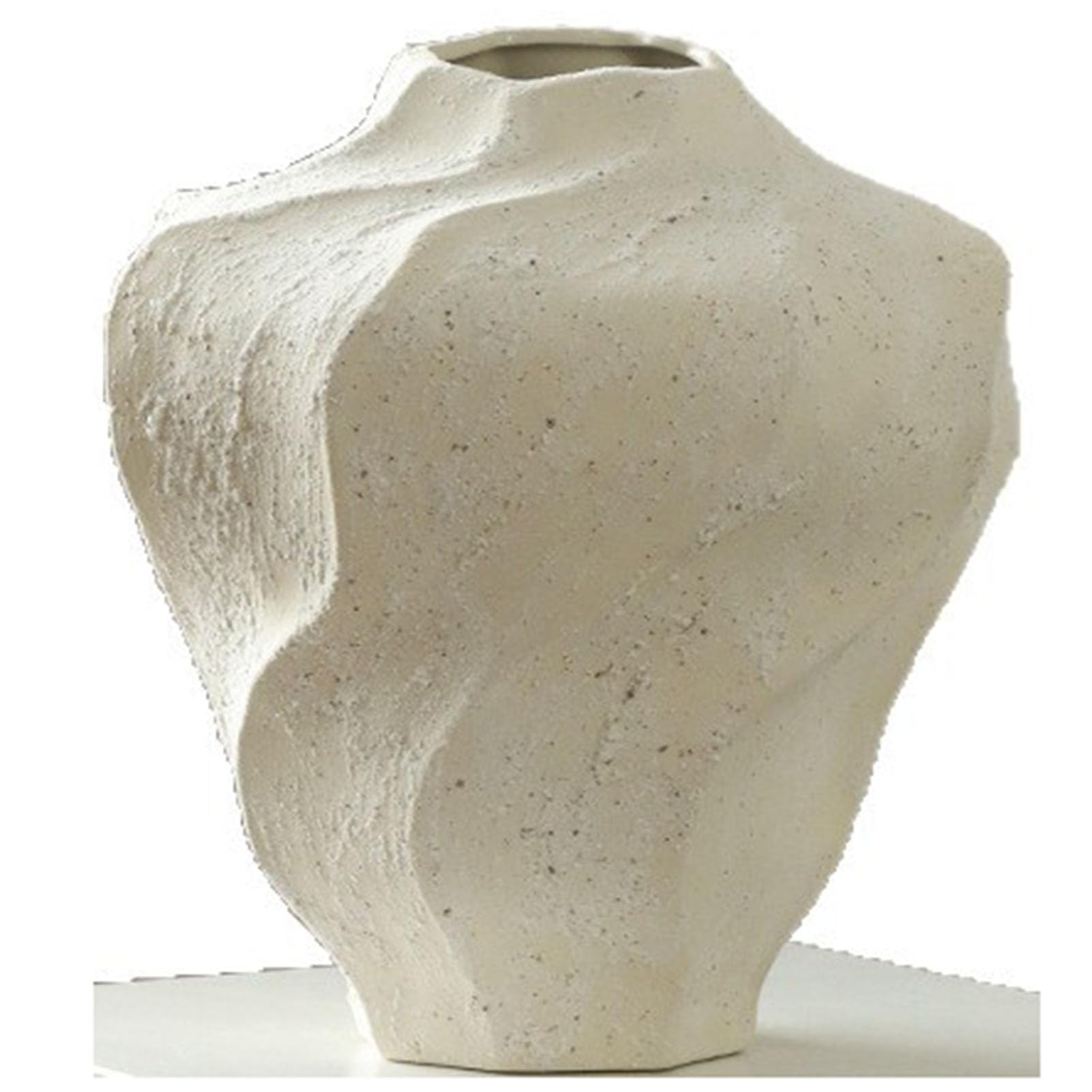 Ceramiczny wazon na kwiaty – nowoczesny, mały, prążkowany, teksturowany wazon na kwiaty do wystroju domu, trawa pampasowa, dekoracyjny, dom wiejski, stolik kawowy, ozdoby kuchenne,S