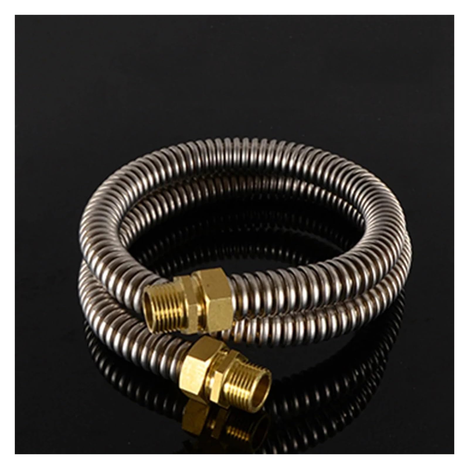Fuelle de acero inoxidable 304 de rosca macho de cobre de 1/2 ", 3/4" y 1 "para unidad de bobina de ventilador, manguera de entrada de agua for aire acondicionado Central(DN25 l 1,50cm)