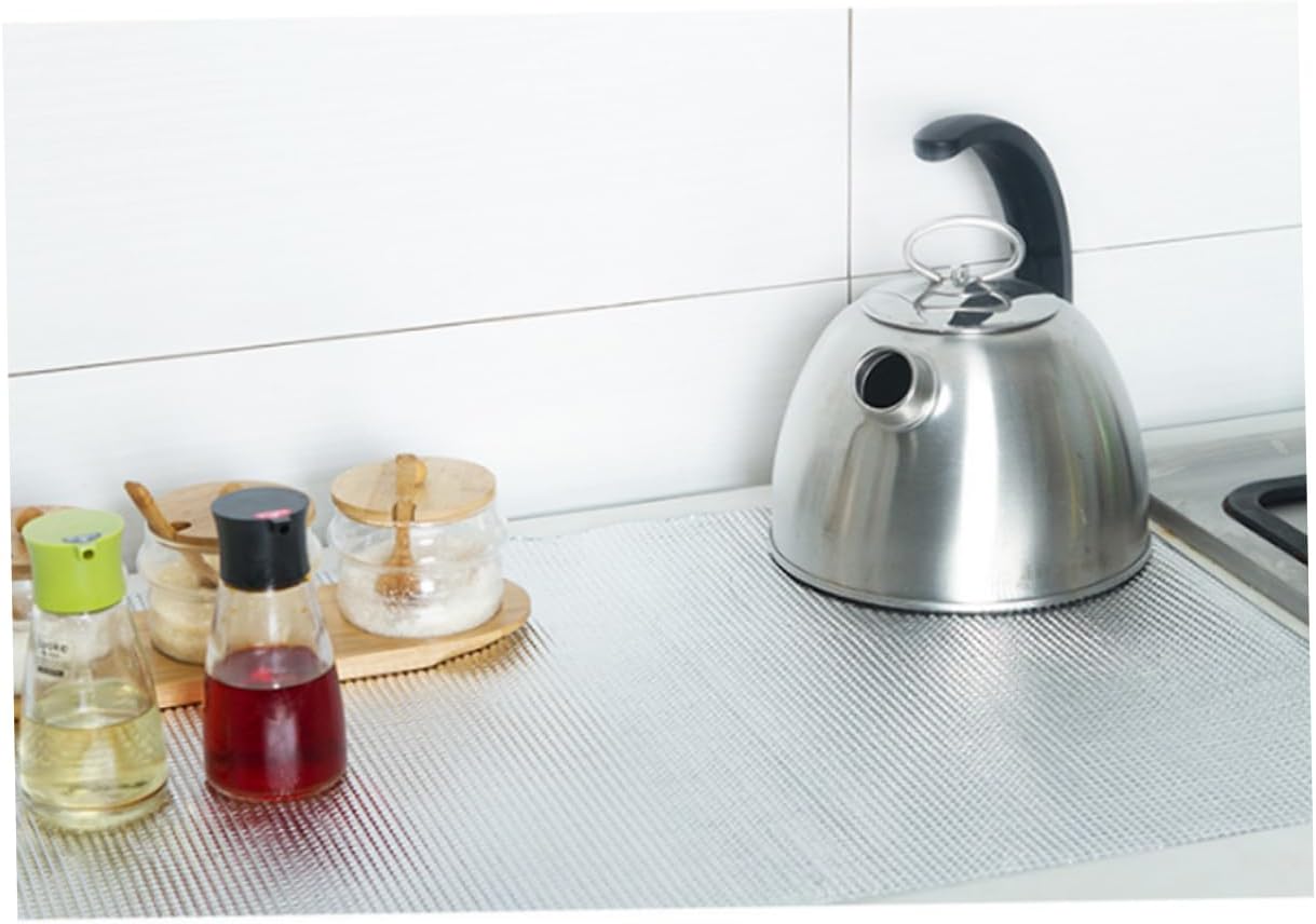 Zerodeko Aluminum Foil Mat Multi-Functional Drawer and Cabinet Liner Easy to Cut for Kitchens Bathrooms and Closets Non-Adhesive and Odorless