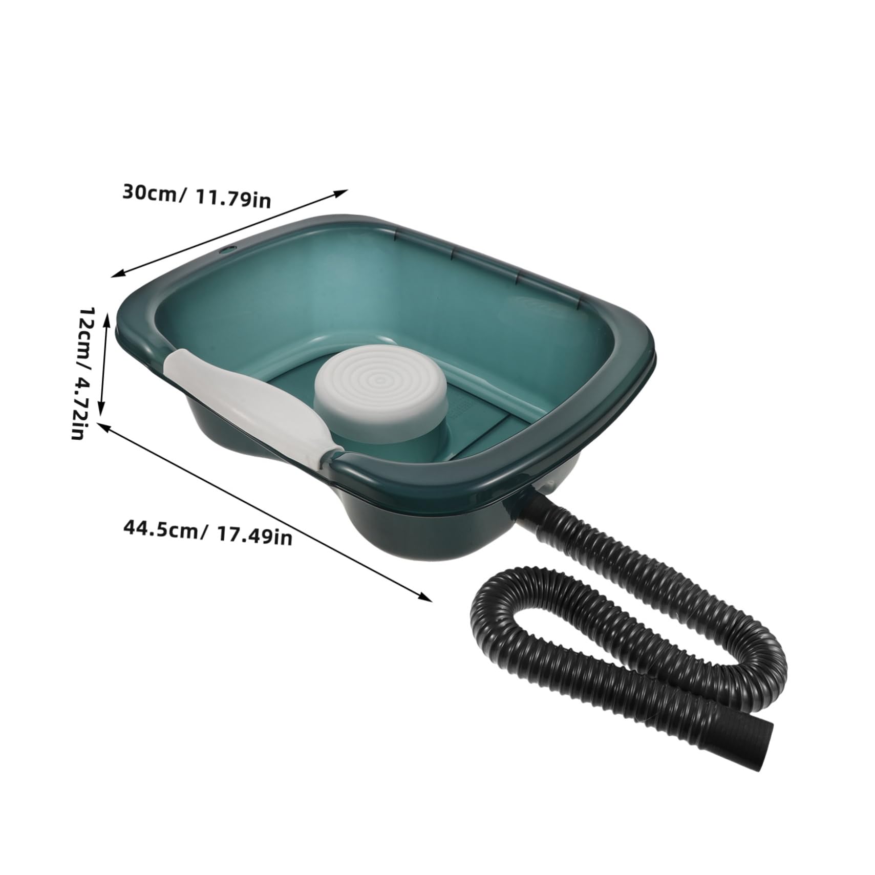 Didiseaon Portable Hair Washing Sink Reclining Shampoo Basin for Bedridden Elderly Disabled Patients Tub Pillow Random Color