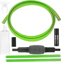 Sifão a vácuo de aquário, kit de limpador de sifão a vácuo de aquário de PVC com mangueira longa de 1,8 m, ferramenta de limpeza manual de cascalho de controle preciso, sifão de bomba manual para