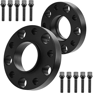 PHILTOP 5x120 Wheel Spacer, 1" (25mm) Hub Bore 72.56mm with M12x1.5 Studs, Fit for 735i 650i 550i 545i 540i 535i 525xi 740i 750iL 840Ci 850i M3 M5 M6 Wheel Adapters 2 Pcs