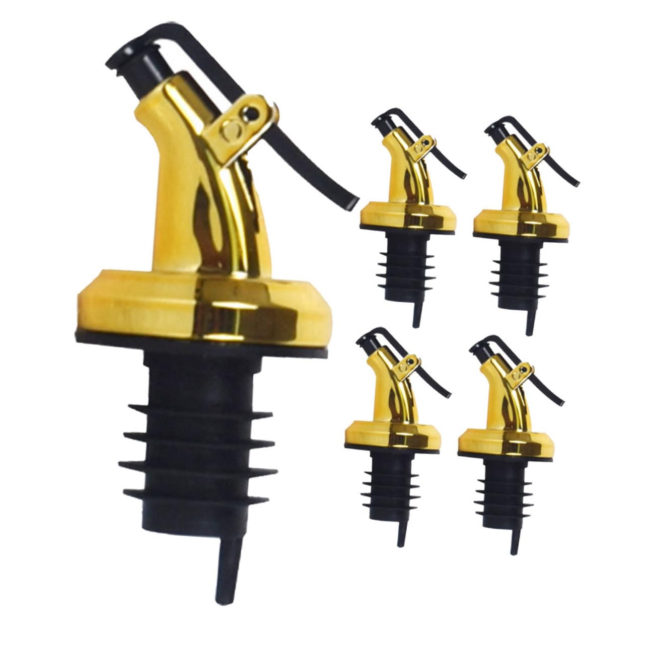 KICHOUSE 5pcs Grease Spout Oil Pot Lid Pour Spouts Oil Spouts for Bottles Pour Spouts for Bottles Wine Bottle Pourer Oil Bottle Dispenser Oil Pourer Plastic re-usable