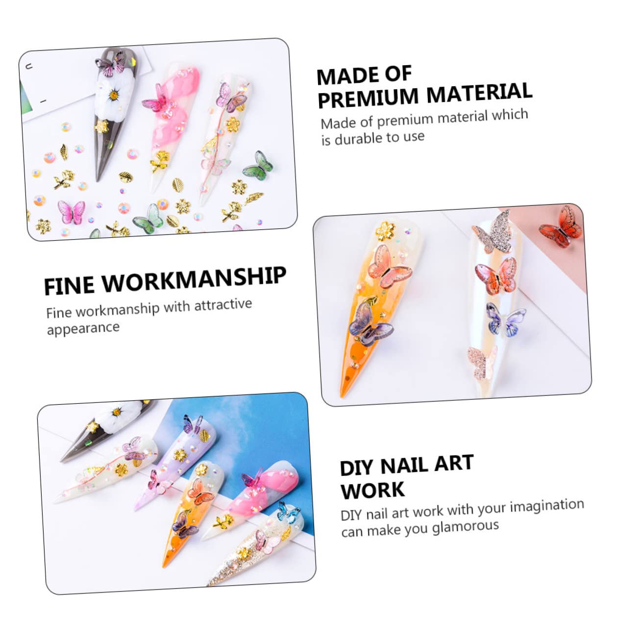 Ipetboom Decoraciones De Uñas De y Cajas Para Manicura Accesorios Para Diseño De Uñas