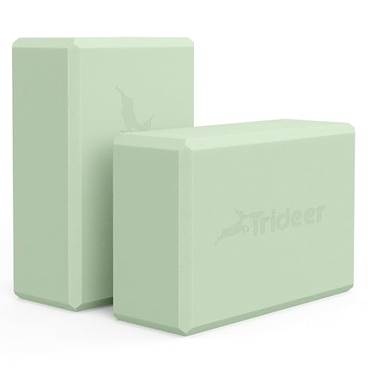 Trideer Supportive Non-Slip Yoga Blocks, 2-Pack
