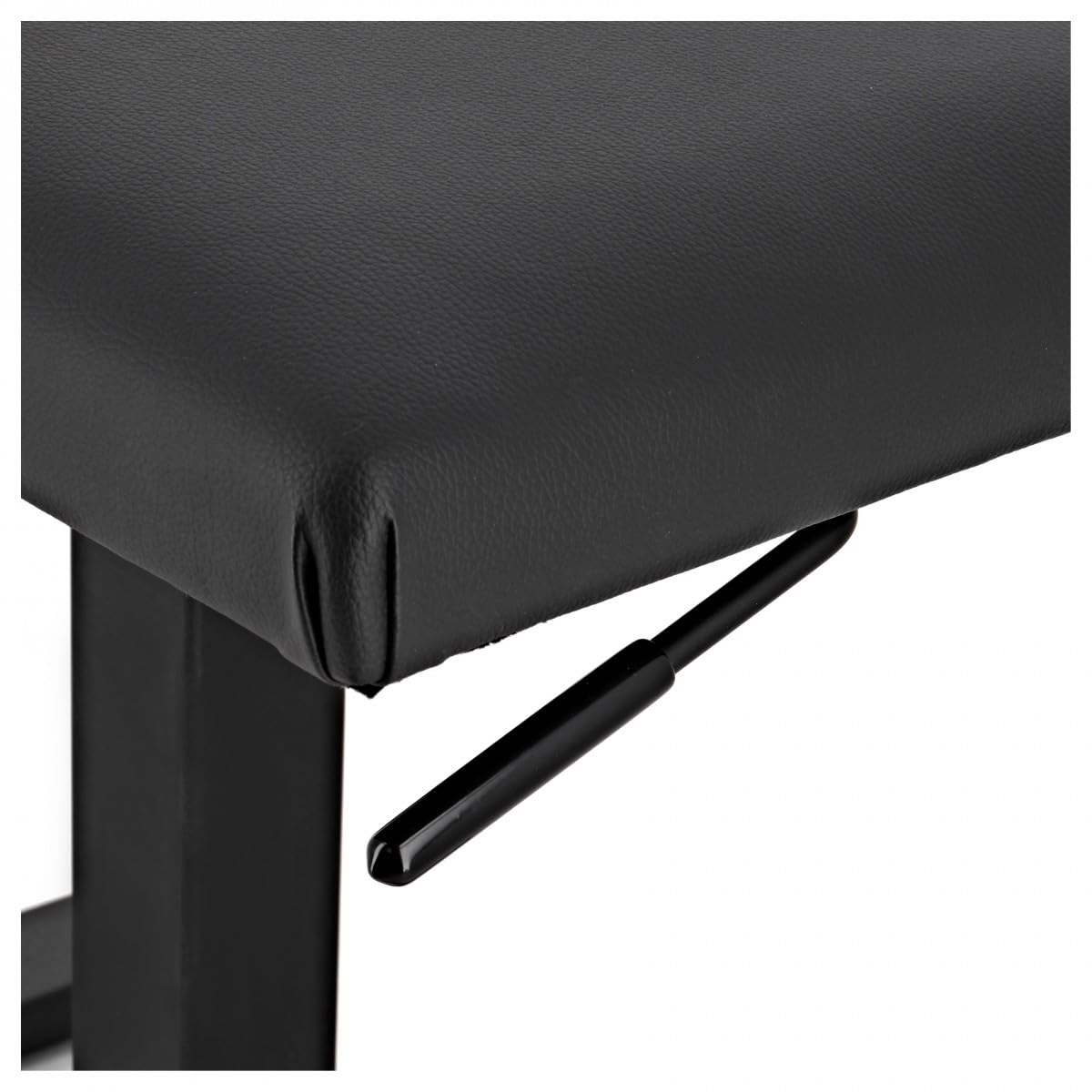 gear4music sgabello idraulica per pianoforte | Panca per Pianoforte Idraulica Regolabile in Altezza, Cuscino Integrato per un Comfort Prolungato, Finitura Nera Elegante