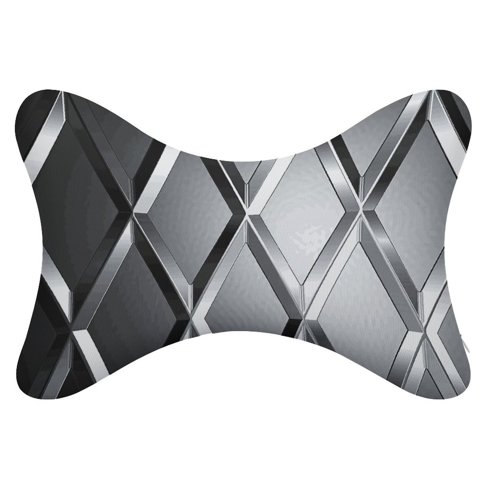 Adfgyerh Style Silver Geometric Figure Pillow ，Memory Foam Pillow Core，Cushion,Provide Neck Support，Car Pillows For Travel Car Seats And Home Offices.