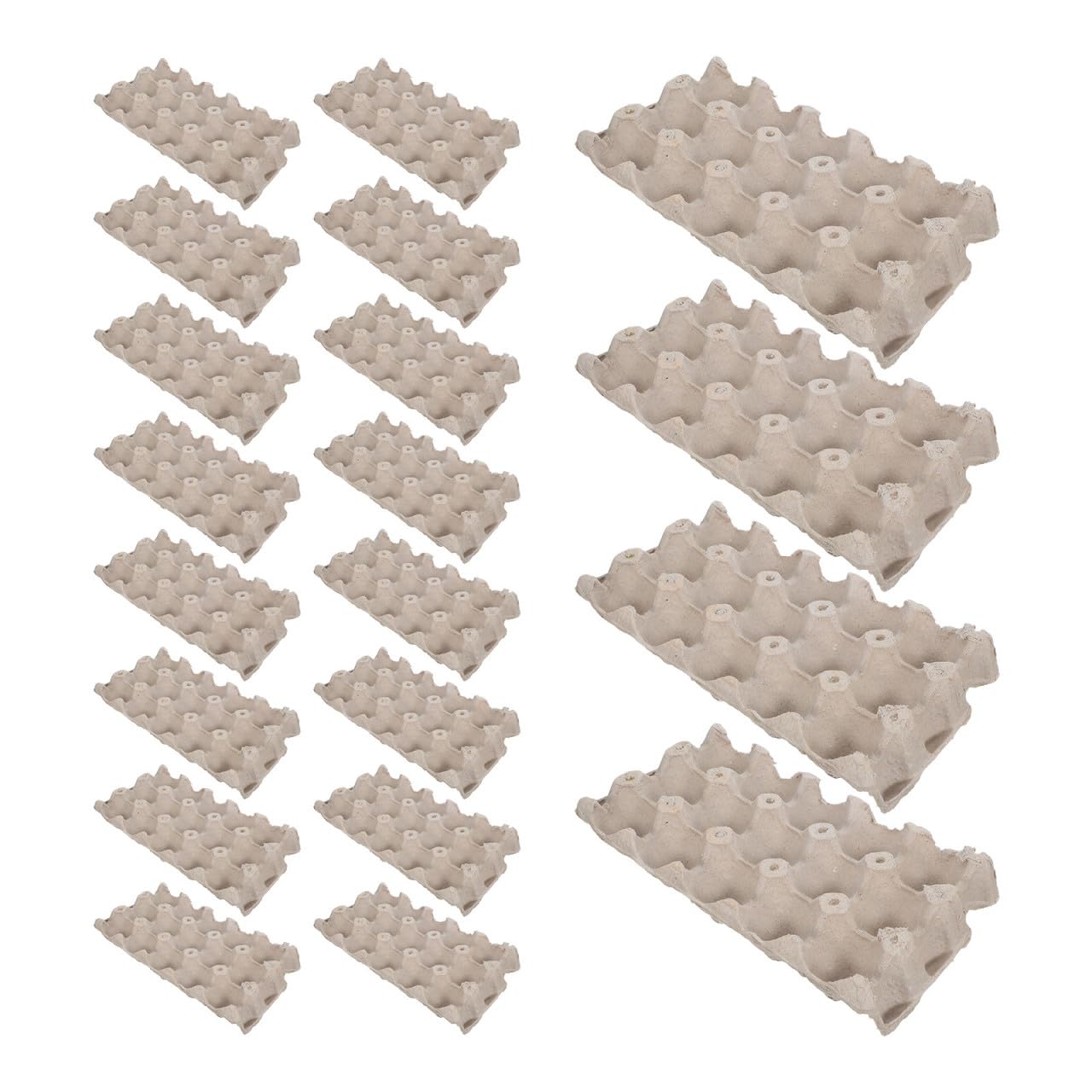 30 Stück Eierkarton aus Papierbrei mit 15 Fächern für Frische Eier
