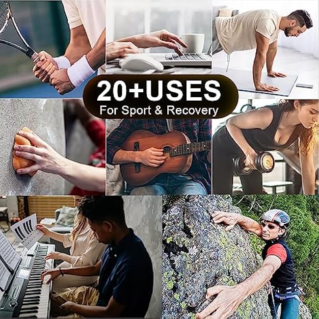 Hand Grip Strengthener 10 Pack, Grip strength trainer, Hand gripper strengthener, Finger Stretcher, Resistance Extensor Bands, Finger Exerciser & Stress Relief Ball for Athletes & Musicians