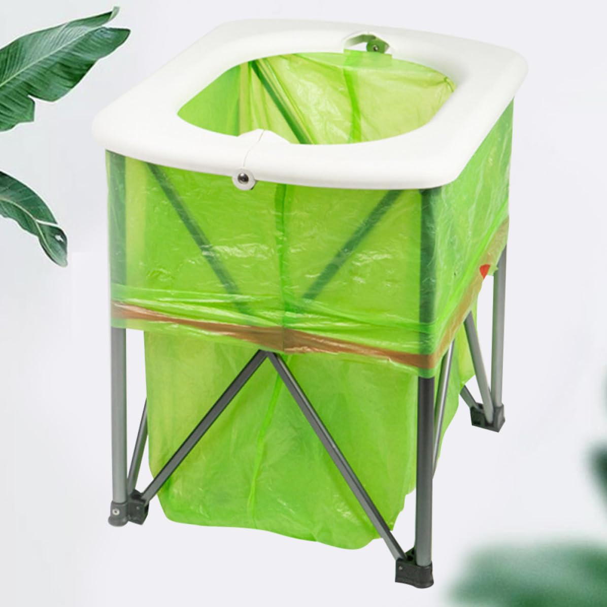 ARTIBETTER Wc Portatile Pieghevole, Toilette Portatile, Lega di Alluminio e Pp, Bianco, Leggero e Robusto, per Viaggi in Auto Lunghi e Hiking, da Campeggio