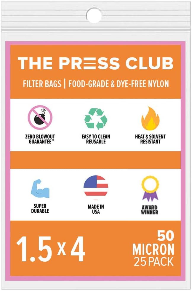 50 micron | Premium Nylon Tea Filter Bags | 1.5" x 4" | 25 Pack