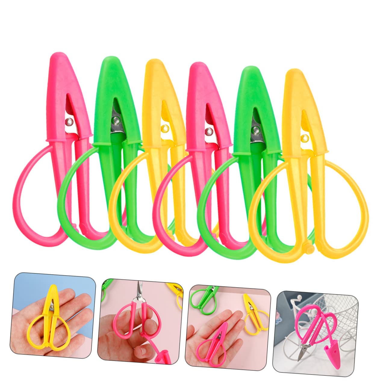 EXCEART 30stücke Mini Stoffscheren Mit Schutzabdeckung Multifunktionale Fadenschneider Für Handarbeiten Zum Nähen Sticken Und Basteln