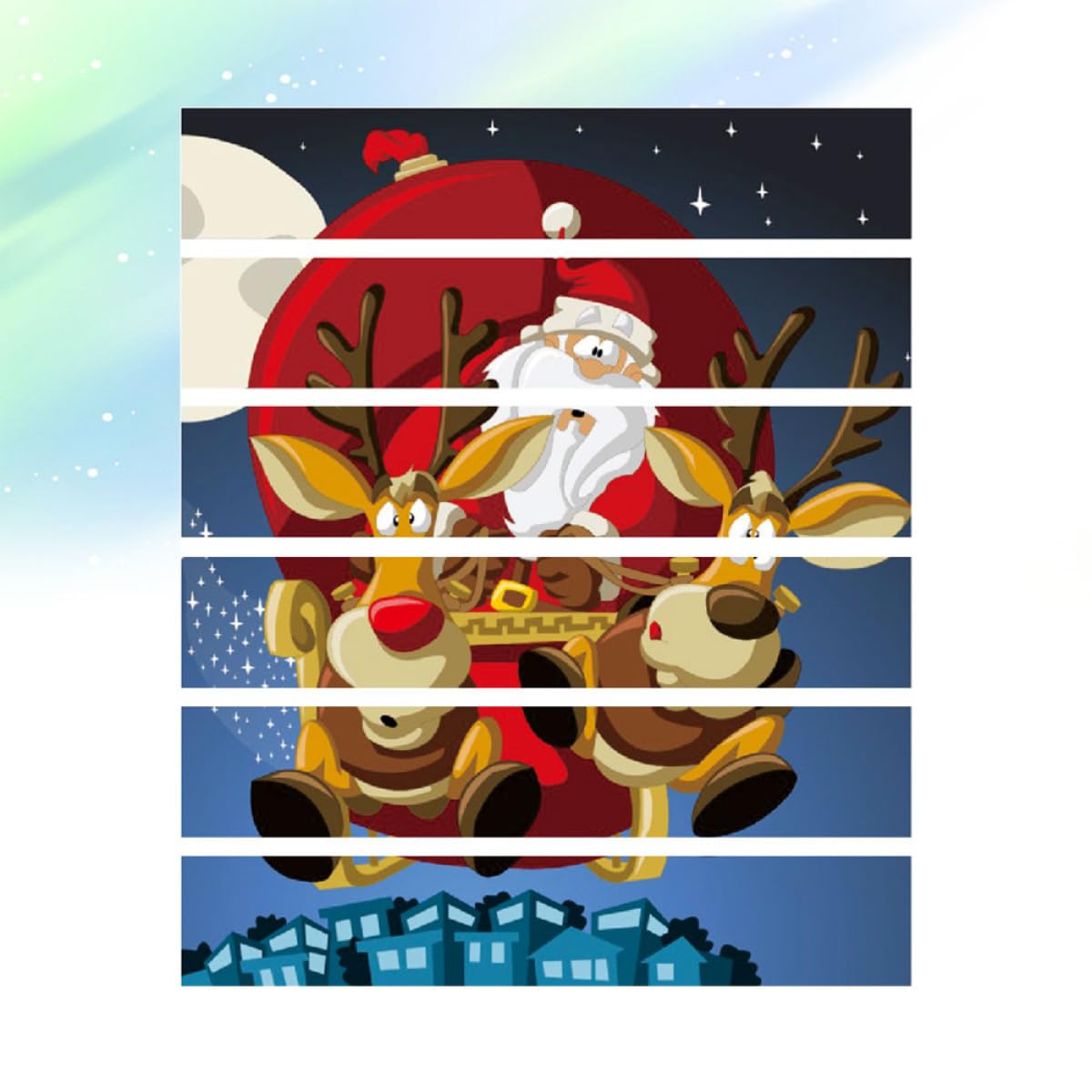 Angoily 3 Pièces Autocollants De Voiture De Cerf De Noël Autocollants D'escalier Auto-adhésifs Escalier Stickers Décalque Noël
