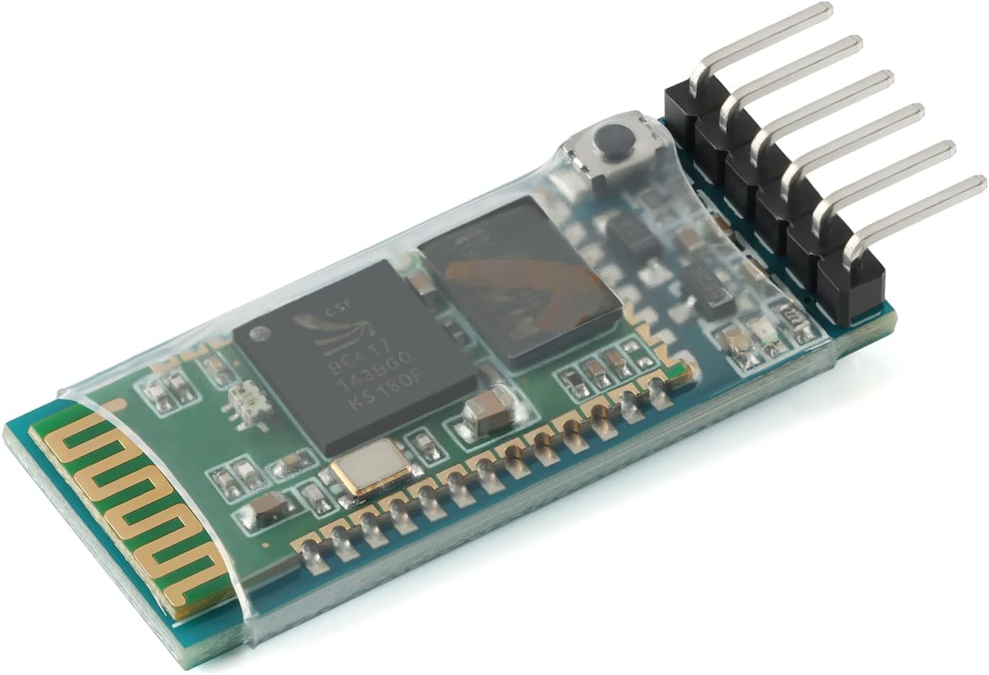 000 EC Buying 2Pcs HC-05 RF Transceiver Wireless Bluetooth Module Integrated Master-Slave Model SPP Bluetooth Module with 8MB Flash 6P Wireless Serial UART GPIO PCM interfaces Port BT Module