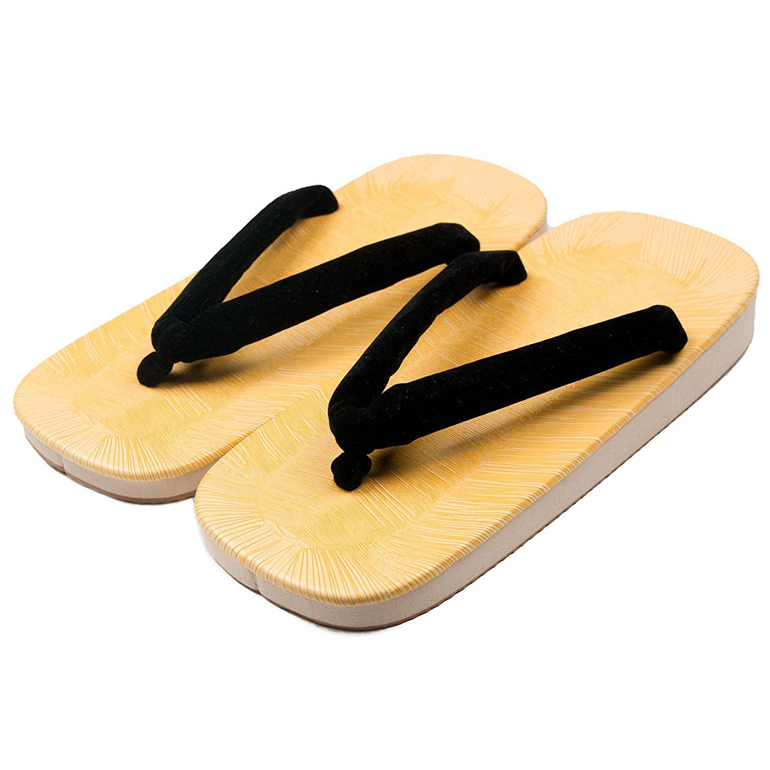 KYOETSUMen's Cushion Gum Rubber Setta Geta for Kimono and Yukata 25 cm - 28 cm (8 US(26cm), Black)