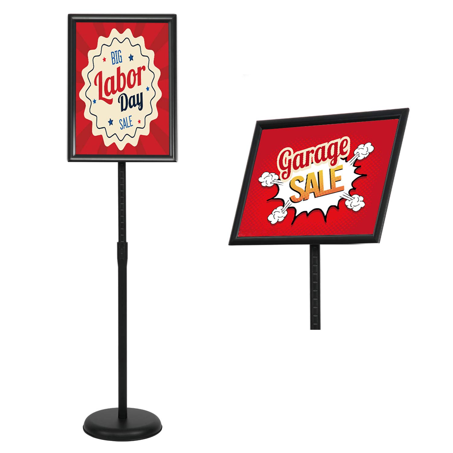 Buy Adjustable Sign Stand for Display, Pedestal Floor Signage Stand