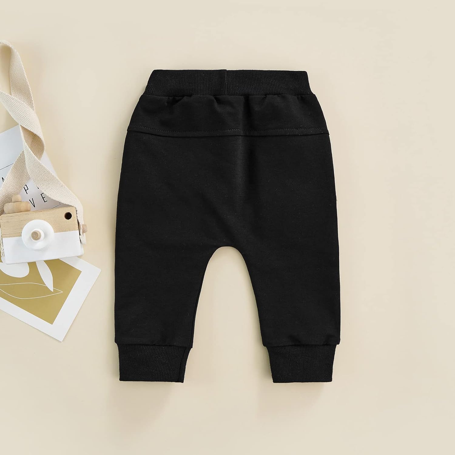 Mubineo Toddler Baby Boy Girl Infant Basic Plain Sweatpants Comfy Cotton Pants with Pockets - Image 4