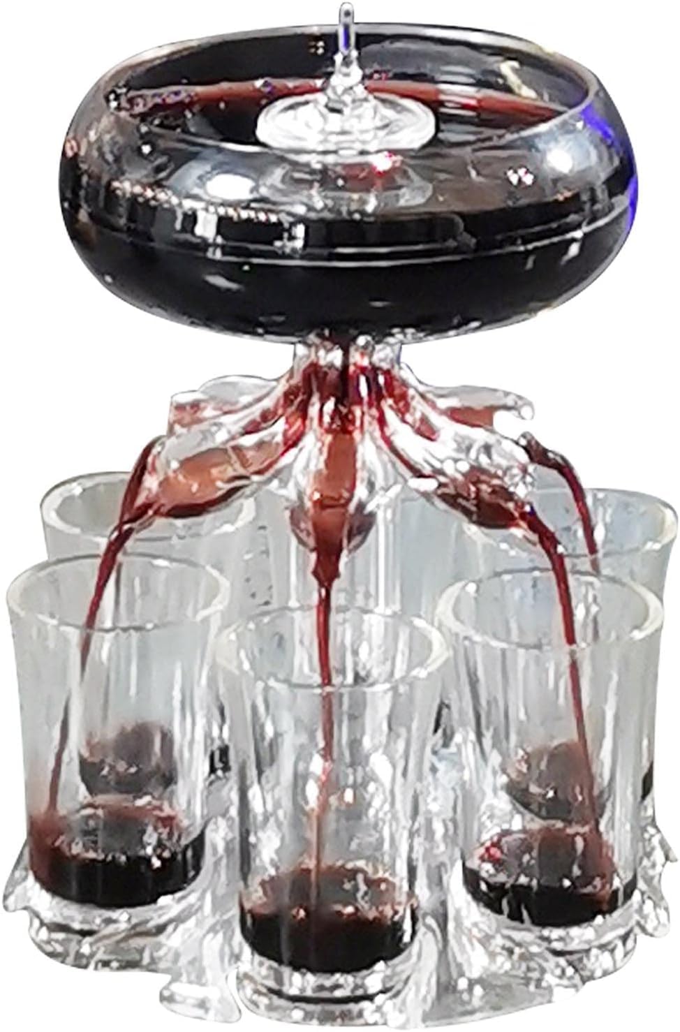 Distributeur De Verre à Shot avec 6 Verres Et Support, Distributeur De Vin pour Célébrations, Accessoire De Fête, Idéal pour Réunions Et Événements