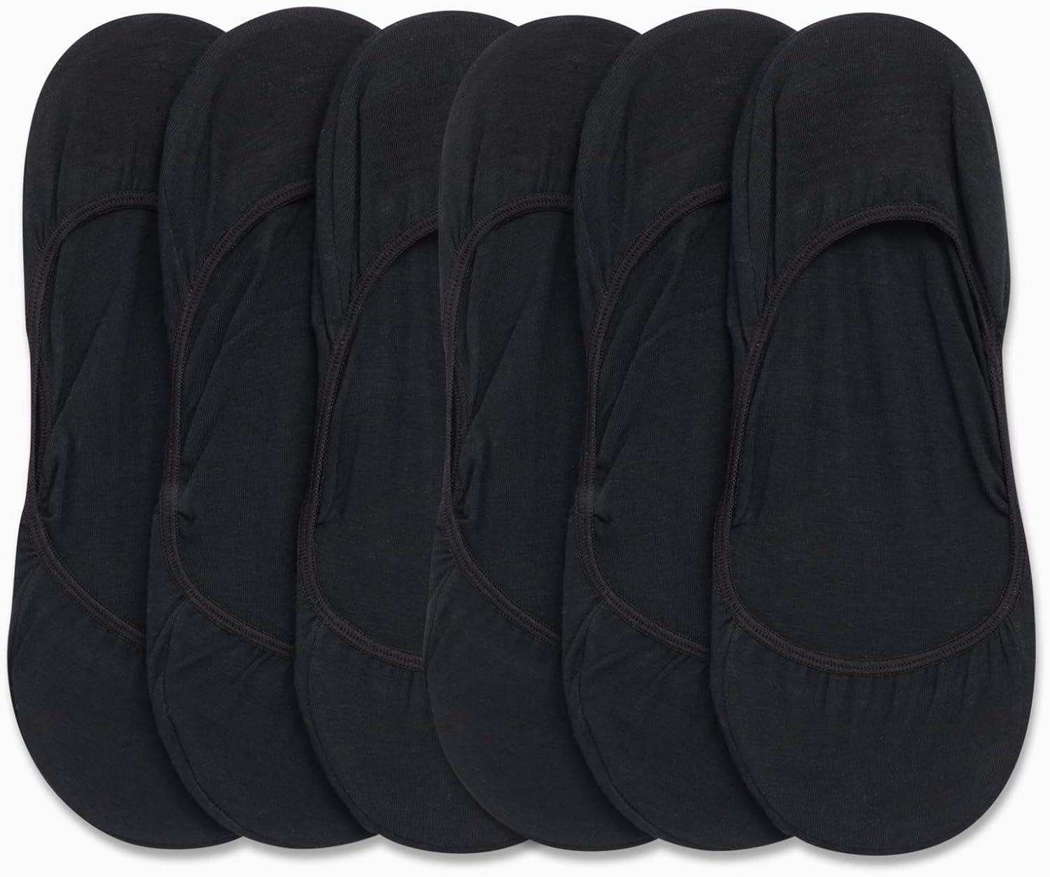 Calvin Klein Mens No Show Socks - 6 Pack Soft Cotton Blend Invisible Liners Low Cut Socks for Men with No Slip Heel Grip - Image 2