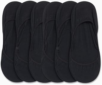 Calvin Klein Mens 6 Pack Soft Cotton Invisible Low Cut Liner Socks