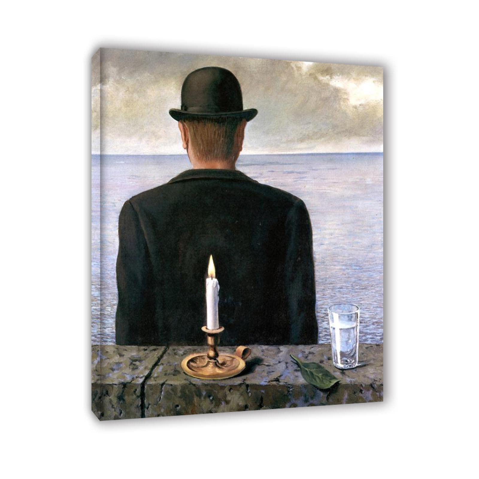JZSDGB Decoracion Cuadro Lienzo-René Magritte(canción de las sirenas)-Reproducciones de Pinturas en Lienzo-Famoso Lienzo Arte de la Pared Carteles e Impresiones 80x105cm(31x41in) Enmarcado