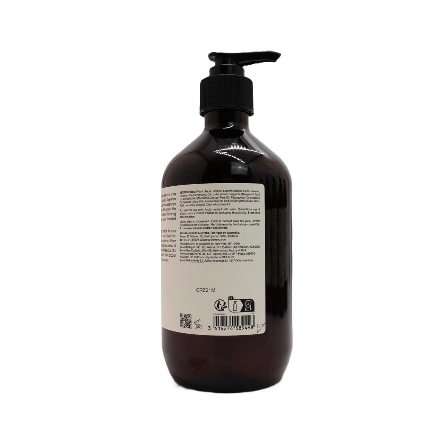 Aesop Resurrection Aromatique Hand Soap, Geranium Leaf Body Wash| Paraben, Cruelty-free & Vegan | 16.9 oz - Image 8