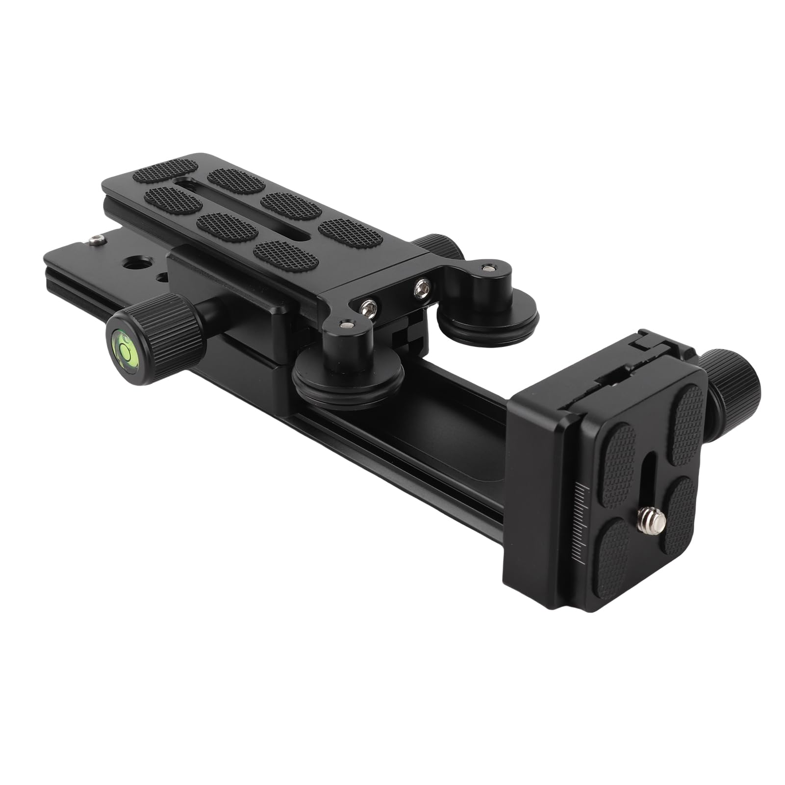 Staffa di supporto per teleobiettivo da 20 cm, piastra a sgancio rapido con livello, staffa per fotocamera in lega di alluminio per viti standard da 1/4" 3/8", compatibile con fotocamere Mid Frame e