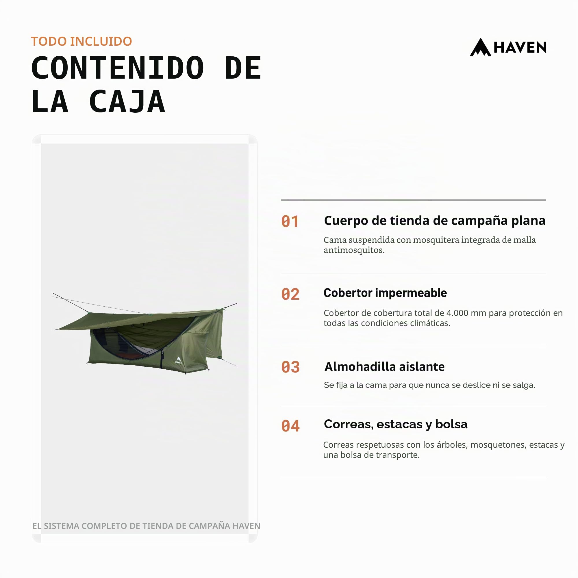 Tienda Haven con Almohadilla Aislante
