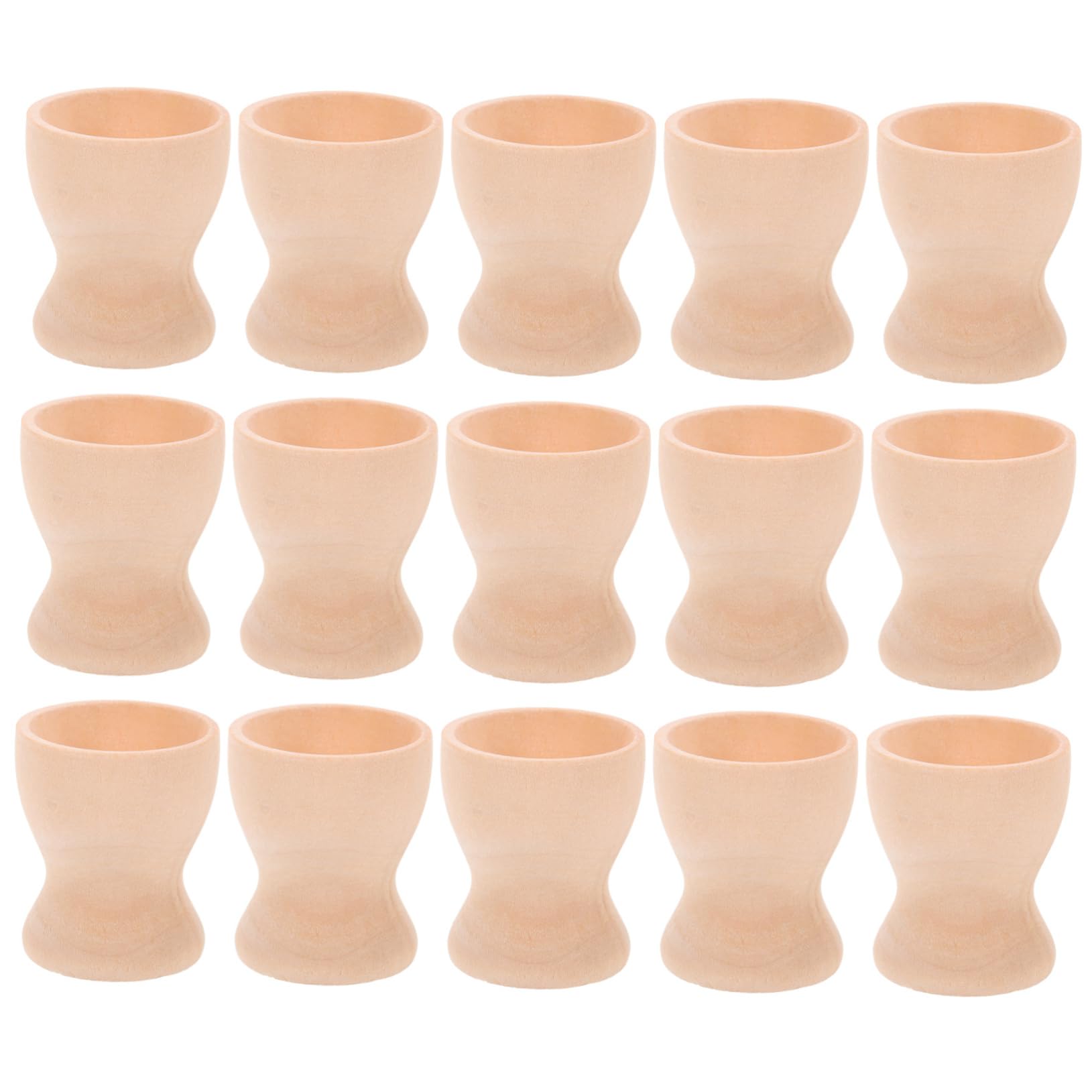 ULDIGI 15pcs Easter Eggs Cup Holder Egg Holding Base DIY Blank Egg Stand Egg Bases Easter Egg Cup Easter Egg Holder Creative Eggs Cup Children DIY Egg Cup Egg Base Holder Eggs Holder Wood