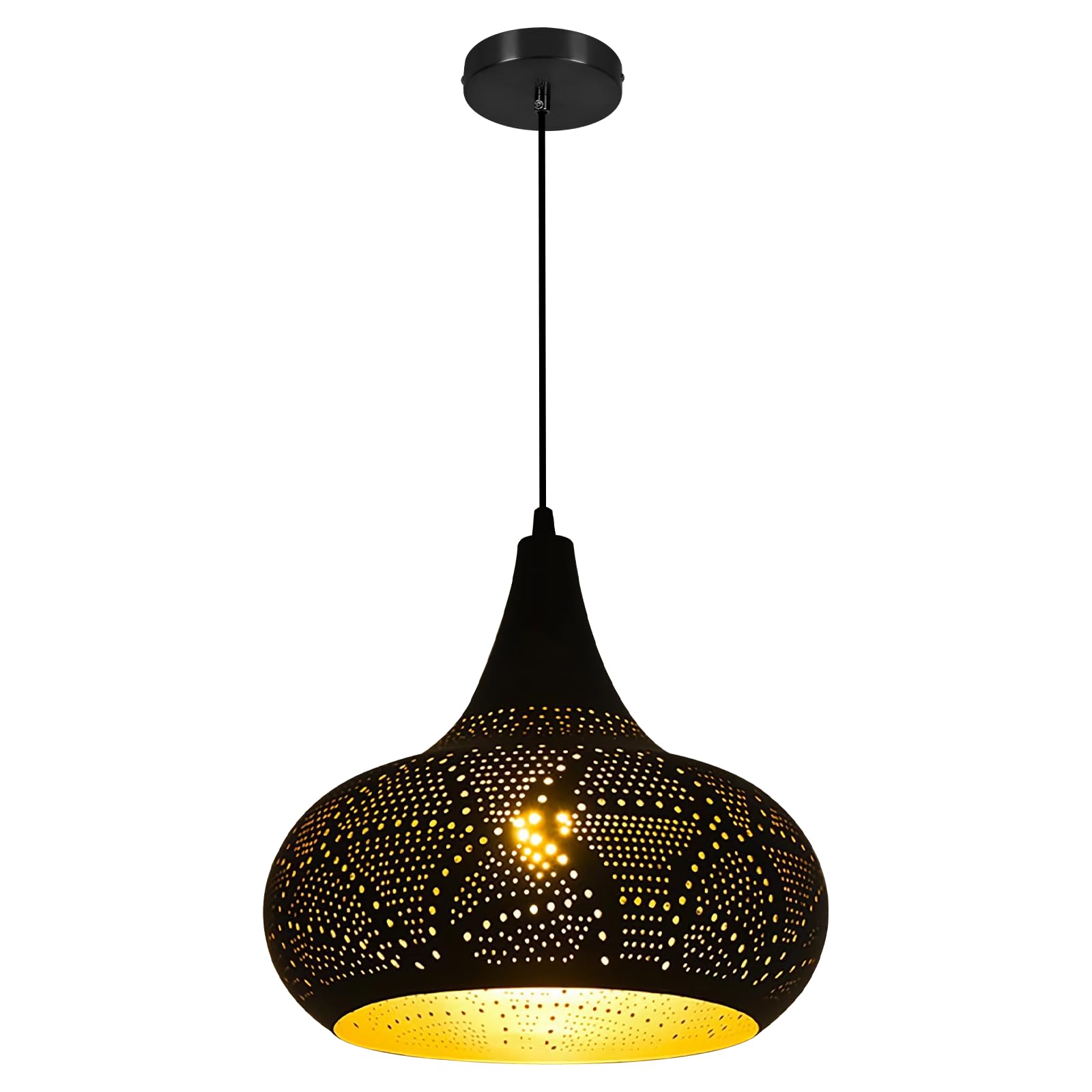Black Pendant Light Fixture Hanging Kitchen Light Shade