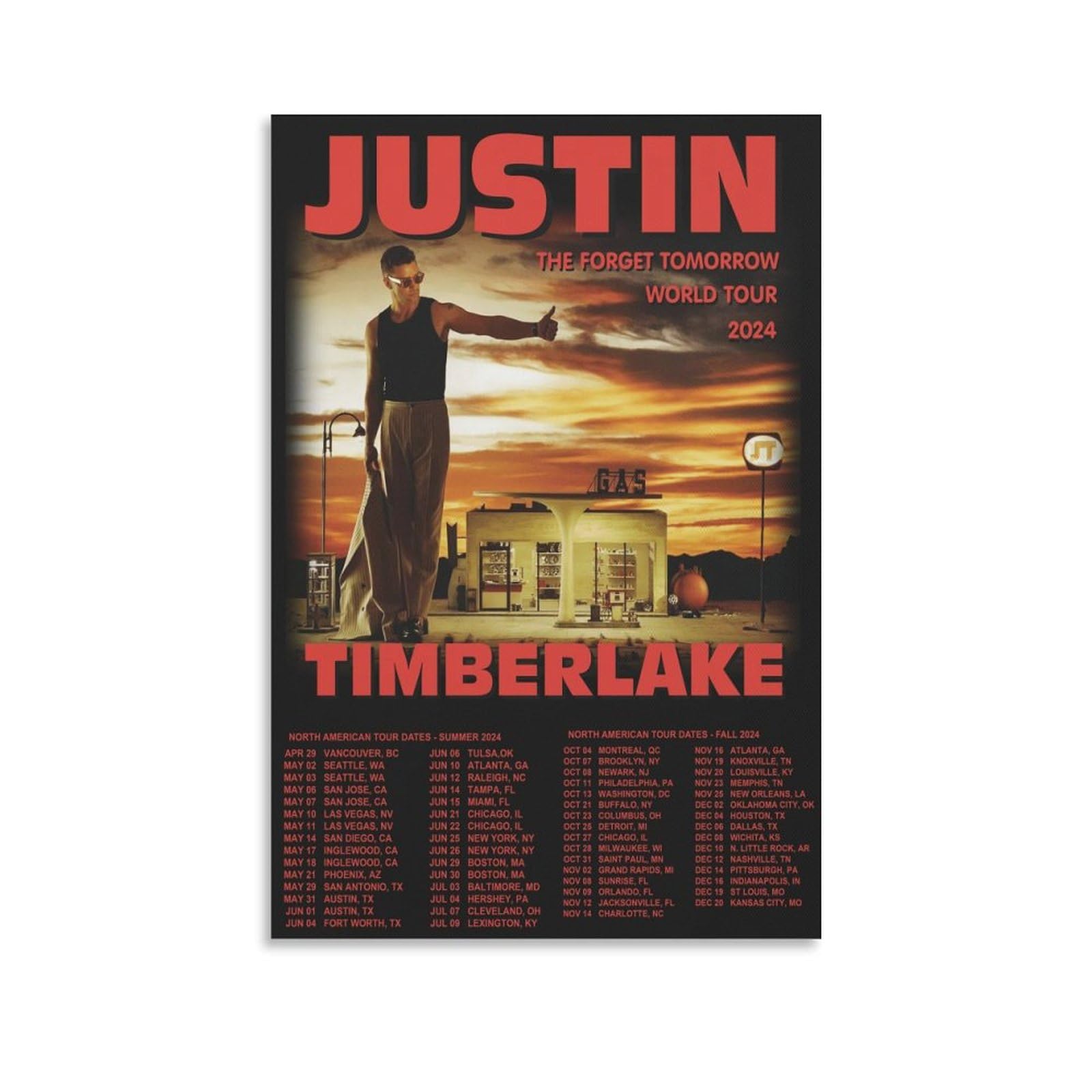Amazon.com: LID4 RYU 2024 Justin Timberlake Tour The Forget 
