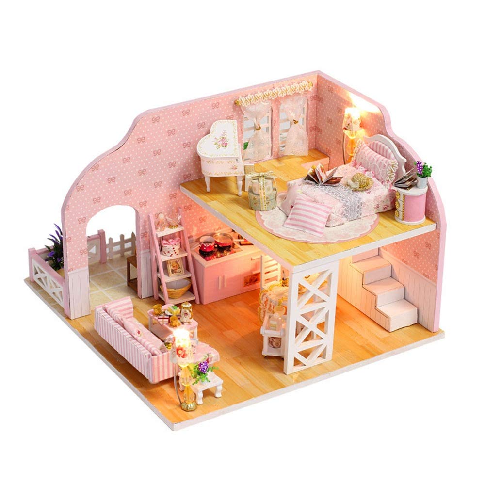 Amazon.co.jp: DIYミニチュアドールハウス 家具DIY集まっている家の