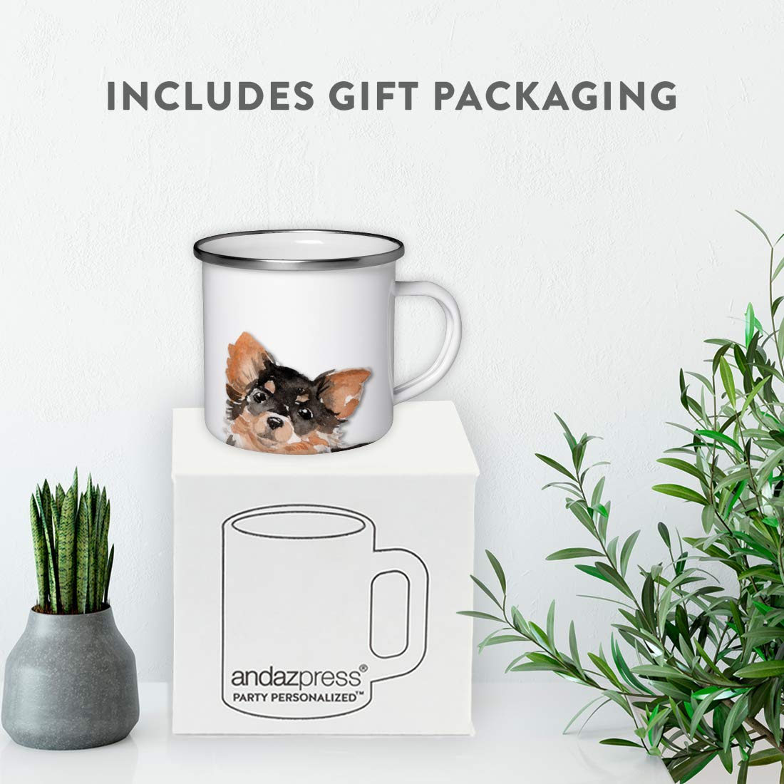 Andaz Press Tasse à café en acier inoxydable de 325 ml, motif