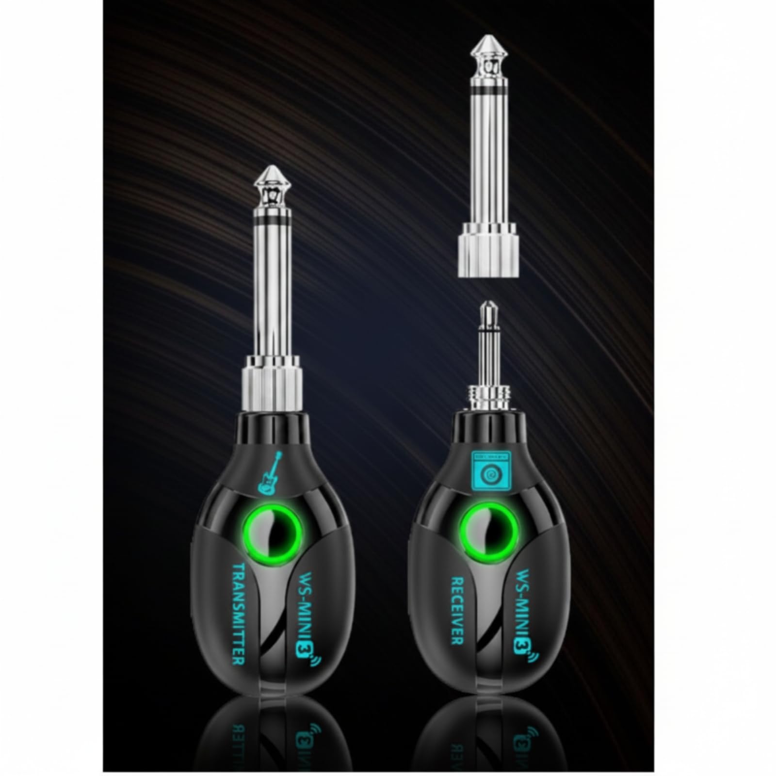 Émetteur Audio sans Fil Guitare Basse Violon Instrument Électrique Système Récepteur Émetteur Prises 35 Mm Jack 635 Mm Transmission